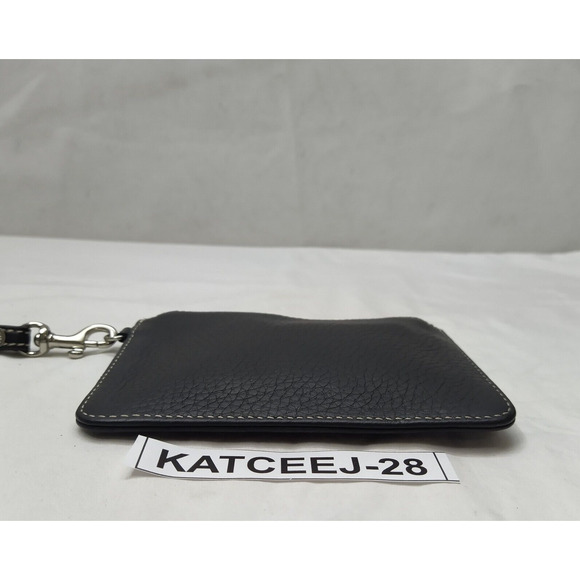 Dooney & Bourke Black Pebbled Zipper Closure Coin Wallet - Picture 7 of 11